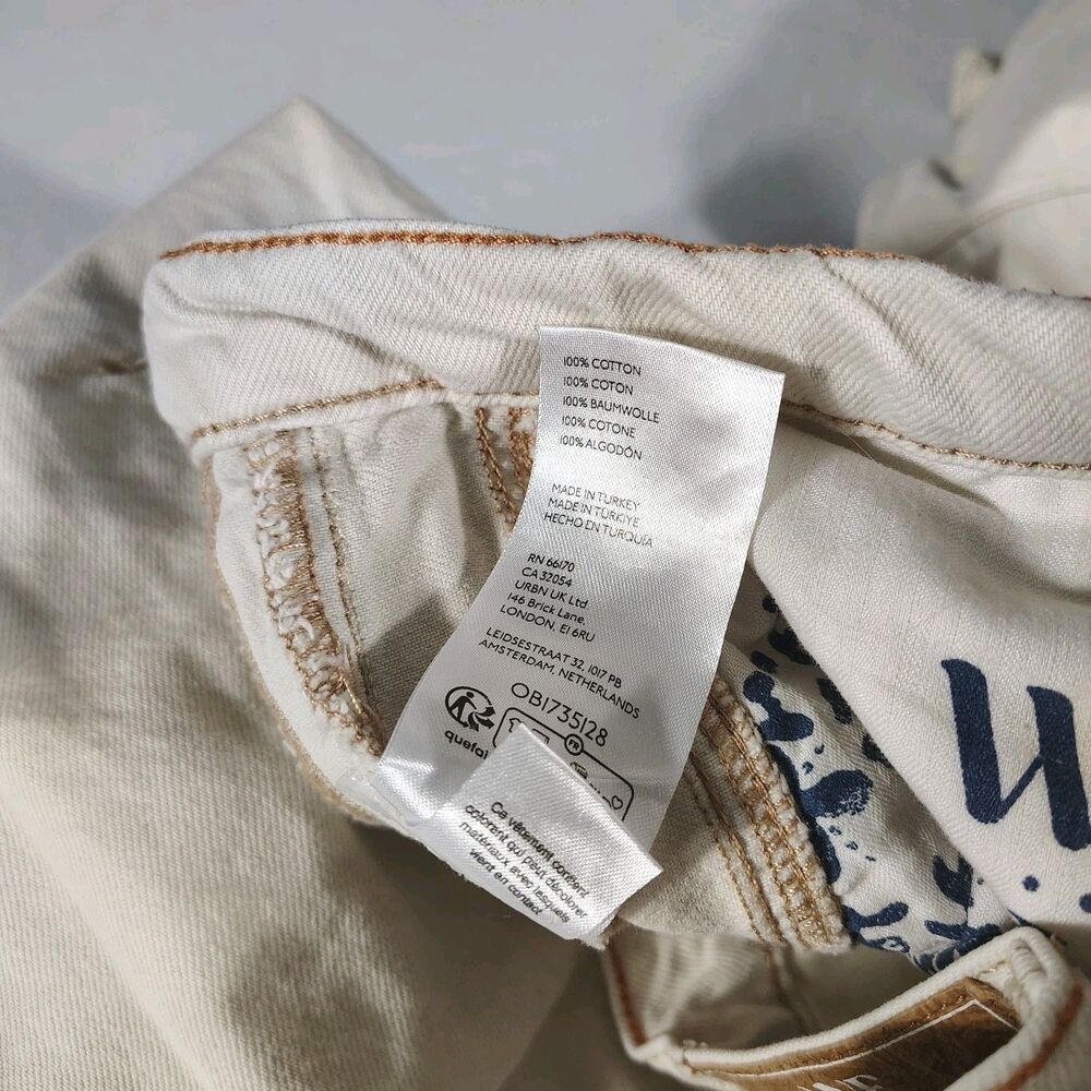 We The Free Women’s Jeans 32 Cream Milk Good Luck Mid-rise Barrel Baggy Loose - Picture 9 of 12